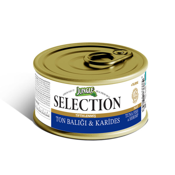 Jungle Selection 70 g Ton-Karides Kedi Yaş Mama 12 Adet - 1
