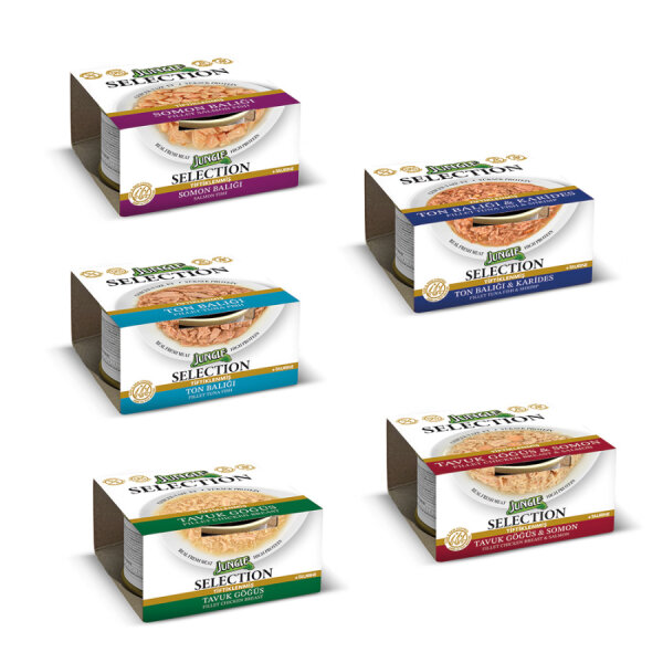 Jungle Selection 70 gr Konserve Seti 5 Çeşit-60 Adet - 1