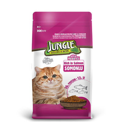 Jungle - Jungle 1,5 kg-4 Adet Somonlu Steril.Kısır Kedi M.