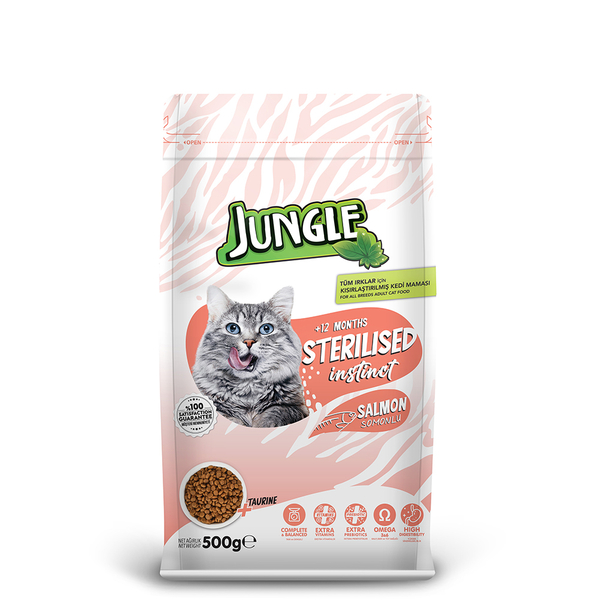 Jungle 500 Gr-8 Adet Kısır Somonlu Kısır Kedi Mama