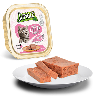 Jungle - Jungle Yavru Kedi 100g 32'li Sütlü/Tavuk.Ezme/Pate