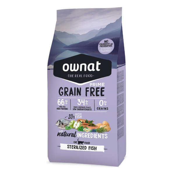 Ownat 3 kg Sterilised Tahılsız Balıklı Kedi Maması - 1