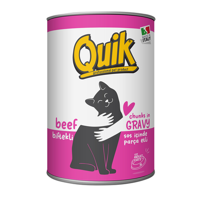 Quik Kedi 415 gr Biftekli Konserve 24 Adet - 3