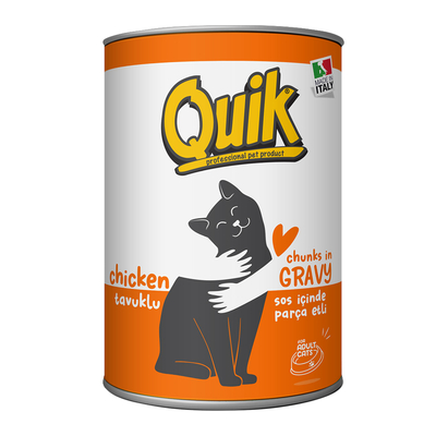Quik Kedi 415 gr Tavuklu Konserve 24 Adet - Thumbnail