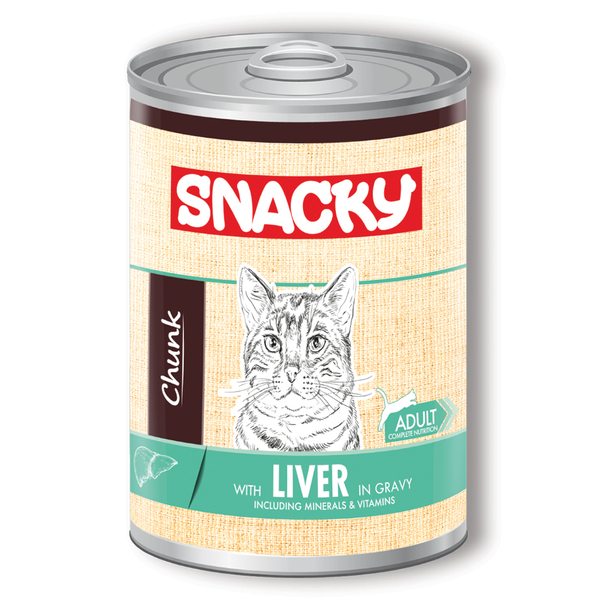 Snacky 12'li Koli-400 gr Chunk Ciğerli Yetişkin Kedi