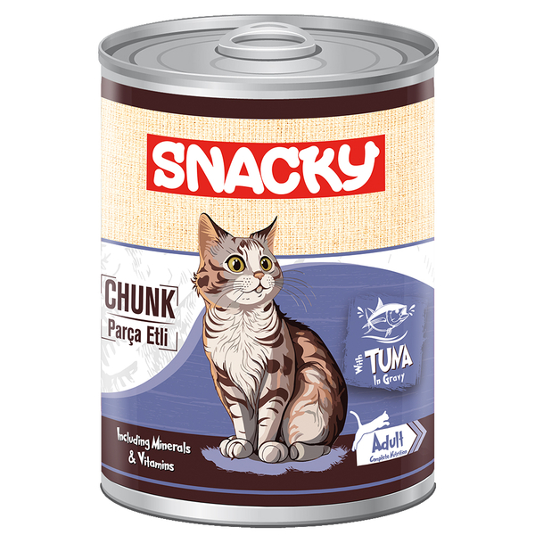 Snacky 12'li Koli-400 gr Chunk/Konserve Ton Balık.Yetiş.Kedi