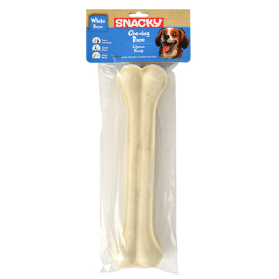 Snacky - Snacky Beyaz Köpek Çiğneme Kemiği 25cm *245g *10 Paket