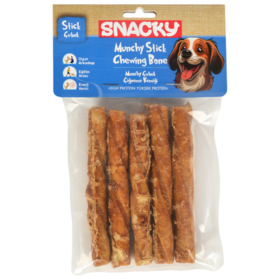 Snacky - Snacky Çıtır Munchy Köpek Ödül 5'li *13cm *100g *6 Paket