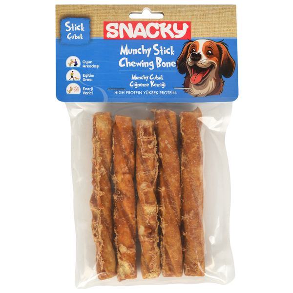 Snacky Çıtır Munchy Köpek Ödül 5'li *13cm *100g *6 Paket