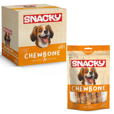 Snacky Çıtır Munchy Köpek Ödül 5'li *13cm *100g *6 Paket - Snacky