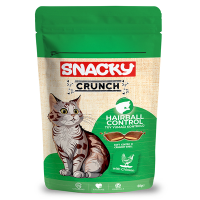 Snacky - Snacky Kedi Crunch Ödül Hairball Cont.Tavuk 10'lu