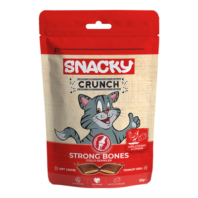 Snacky - Snacky Kedi Crunch Ödül Strong Tavuk-Peynir 10'lu