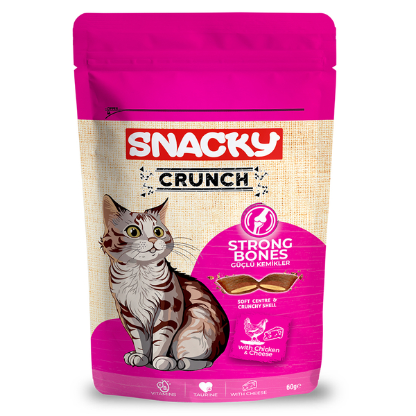 Snacky Kedi Crunch Ödül Strong Tavuk-Peynir 10'lu - 1