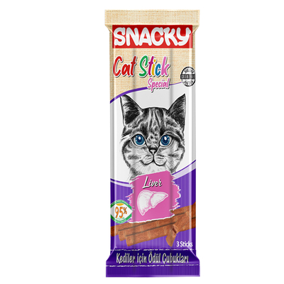 Snacky Kedi Stick Ödül Ciğerli 3*5 gr-25 Adet - Thumbnail