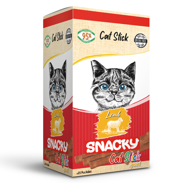 Snacky Kedi Stick Ödül Kuzulu 3*5 gr-25 Adet