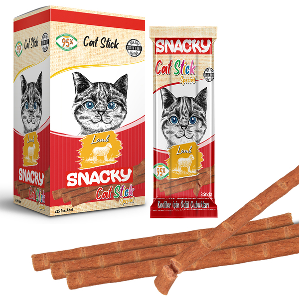 Snacky Kedi Stick Ödül Kuzulu 3*5 gr-25 Adet