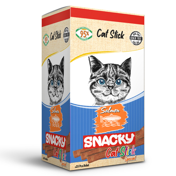 Snacky Kedi Stick Ödül Somonlu 3*5 gr-25 Adet