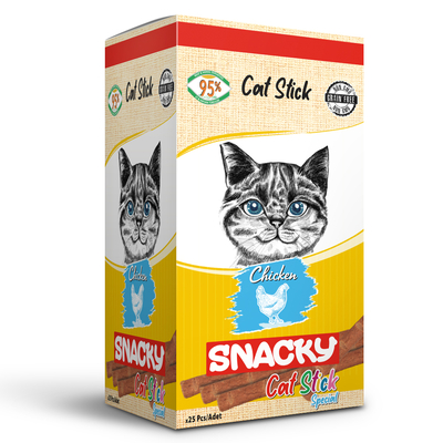 Snacky Kedi Stick Ödül Tavuklu 3*5 gr-25 Adet - Thumbnail