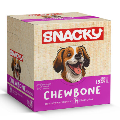 Snacky Munchy Köpek Burgu Çubuk 15'li *13cm *105g *6 Paket - 3