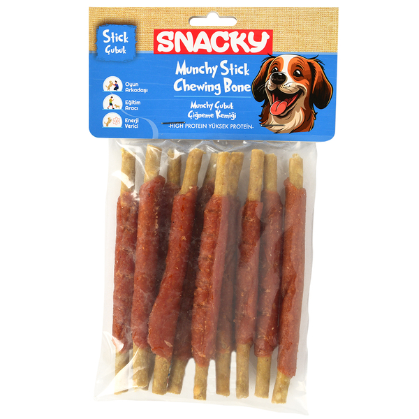 Snacky Munchy Ördek Sargılı Köpek Ödül 10'lu *13cm *120g *6 Paket