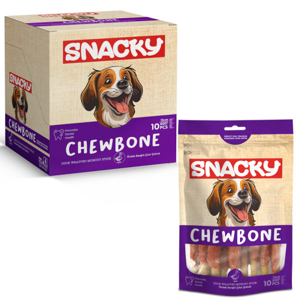 Snacky Munchy Ördek Sargılı Köpek Ödül 10'lu *13cm *120g *6 Paket - 1