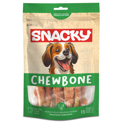 Snacky Munchy Tavuk Sargılı Köpek Ödül 10'lu *13cm *120g *6 Paket - 3