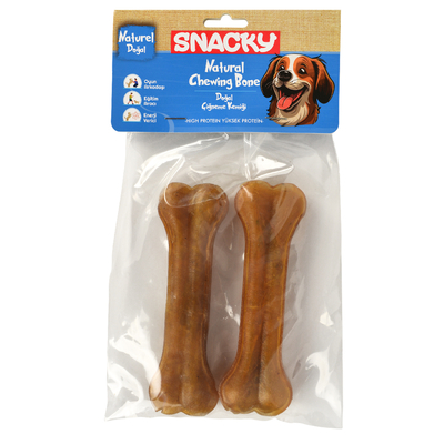 Snacky - Snacky Nat. Köpek Çiğneme Kemiği 13cm *2'li *95g *10 Paket