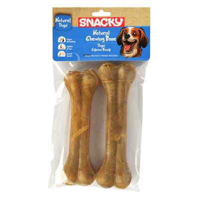 Snacky - Snacky Nat. Köpek Çiğneme Kemiği 15cm *2'li *155g *10 Paket