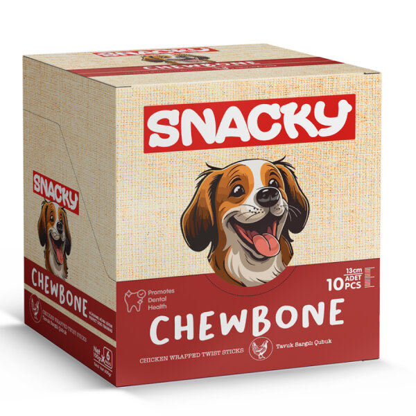 Snacky T. Tavuk Sargılı Çubuk Köpek Ödül 10'lu *13cm *100g *6 Paket. - 2