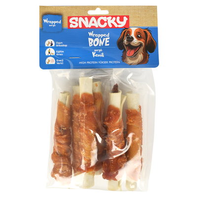Snacky - Snacky Tavuk&Ciger Sargılı Köpek Ödülü 6'lı *13cm 168gr *6 Paket