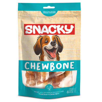Snacky Tavuk&Ciger Sargılı Köpek Ödülü 6'lı *13cm 168gr *6 Paket - 2