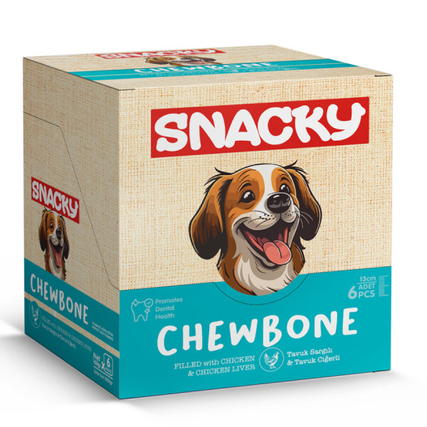 Snacky Tavuk&Ciger Sargılı Köpek Ödülü 6'lı *13cm 168gr *6 Paket - 3