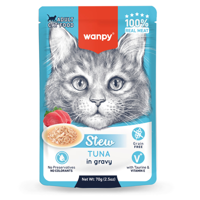 Wanpy 70g Pouch Ton Balıklı Yaş Kedi Maması 10 Adet - Wanpy