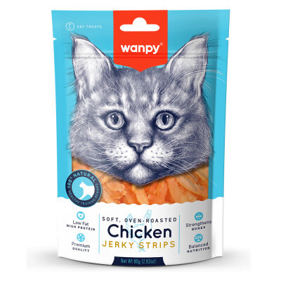 Wanpy Gerçek Tavuk Fileto 80 gr CA-04S-01 Yumuşak Kedi Ödülü - Wanpy