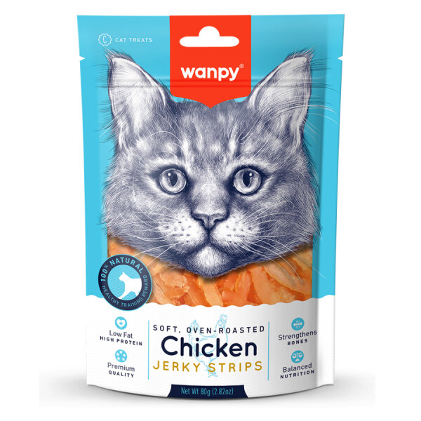 Wanpy Gerçek Tavuk Fileto 80 gr CA-04S-01 Yumuşak Kedi Ödülü - 1