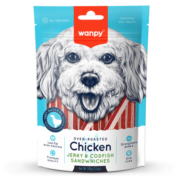 Wanpy Tavuklu&Morina Balıklı 100 gr CC-01S Köpek Ödülü - 1