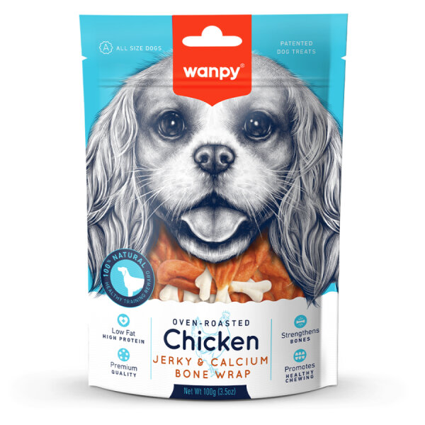 Wanpy Kalsiyumlu Gerçek Tavuk 100 gr CE-16H Köpek Ödülü - 1