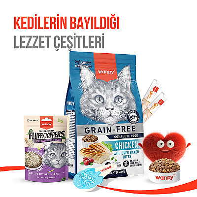 Wanpy Dondurularak Kurutulmuş Fluffy Toppers - Ördek, Brüksel ve Kara Lahana - 30g - 11