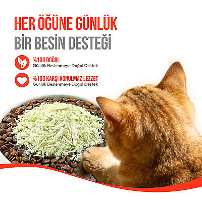 Wanpy Dondurularak Kurutulmuş Fluffy Toppers – Tavuk & Kedi Otu - 30g - 7
