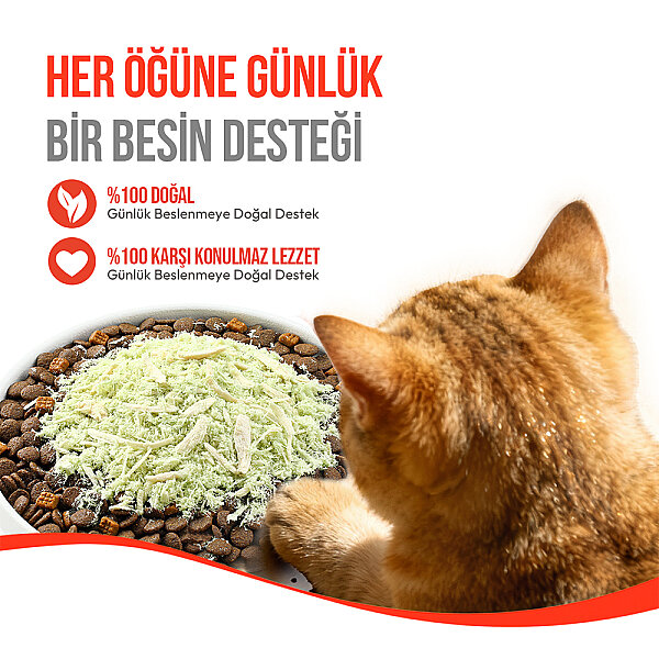 Wanpy Dondurularak Kurutulmuş Fluffy Toppers – Tavuk & Kedi Otu - 30g - 7