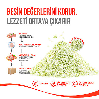 Wanpy Dondurularak Kurutulmuş Fluffy Toppers – Tavuk & Kedi Otu - 30g - 9