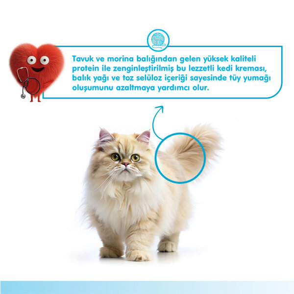 Wanpy Hairball Control Morina balığı&Tavuk 12'li-F.Krema Ödül 5x14gr - 4