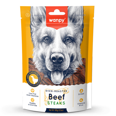 Wanpy - Wanpy Izgara Dana Biftek 100g Köpek Ödülü