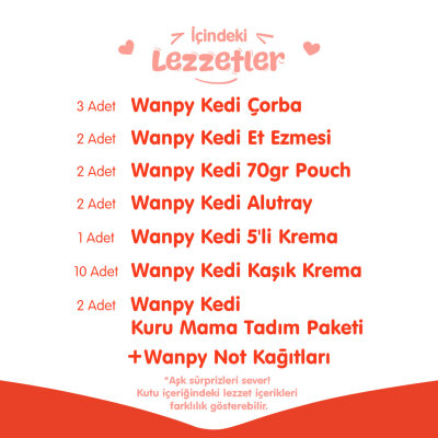 Wanpy Kalp Temalı Kutu Seti Kedi_6'lı Koli - 3