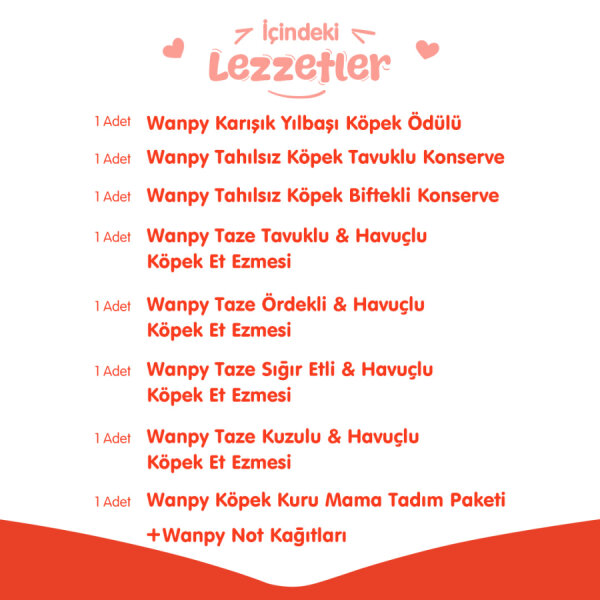 Wanpy Kalp Temalı Kutu Seti Köpek_6'lı Koli - 3