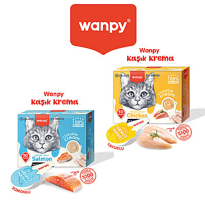 Wanpy Kaşıklı Kedi Ödül Kreması Seti - Wanpy