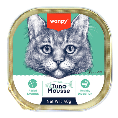 Wanpy Kedi 40g 6'lı Ton Balıklı Alutray Yaş Mama - Wanpy