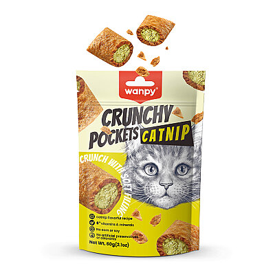Wanpy Kedi Crunch Ödül Catnipli & Tavuklu 60g - 10'lu - Wanpy