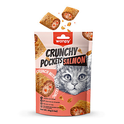 Wanpy Kedi Crunch Ödül Somon & Havyar 60g - 10'lu - Wanpy