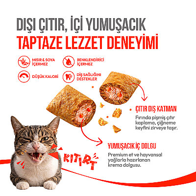Wanpy Kedi Crunch Ödül Somon & Havyar 60g - 10'lu - 2